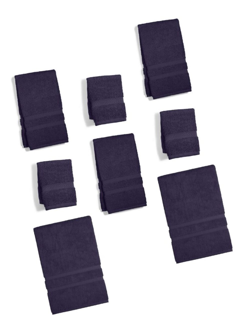 GRAPE Charter Club Elite 100% Cotton Towel Set = 2 Bath + 2 Hand + 3 Washcloths